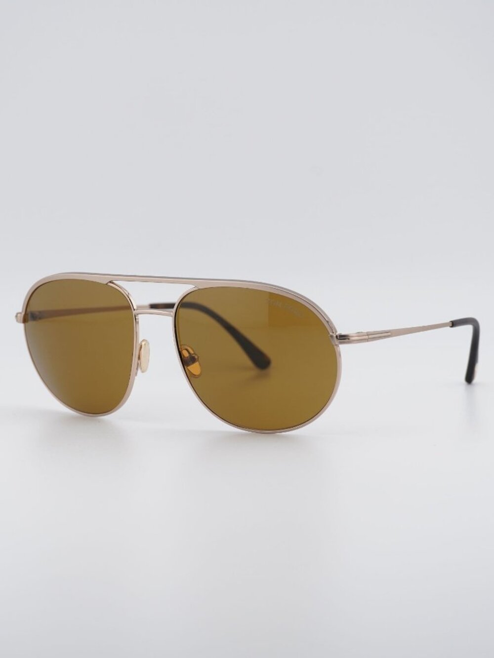 Tom Ford Gio FT0772 29E Sunglasses Rose Gold Aviator Frame, Brown Lenses